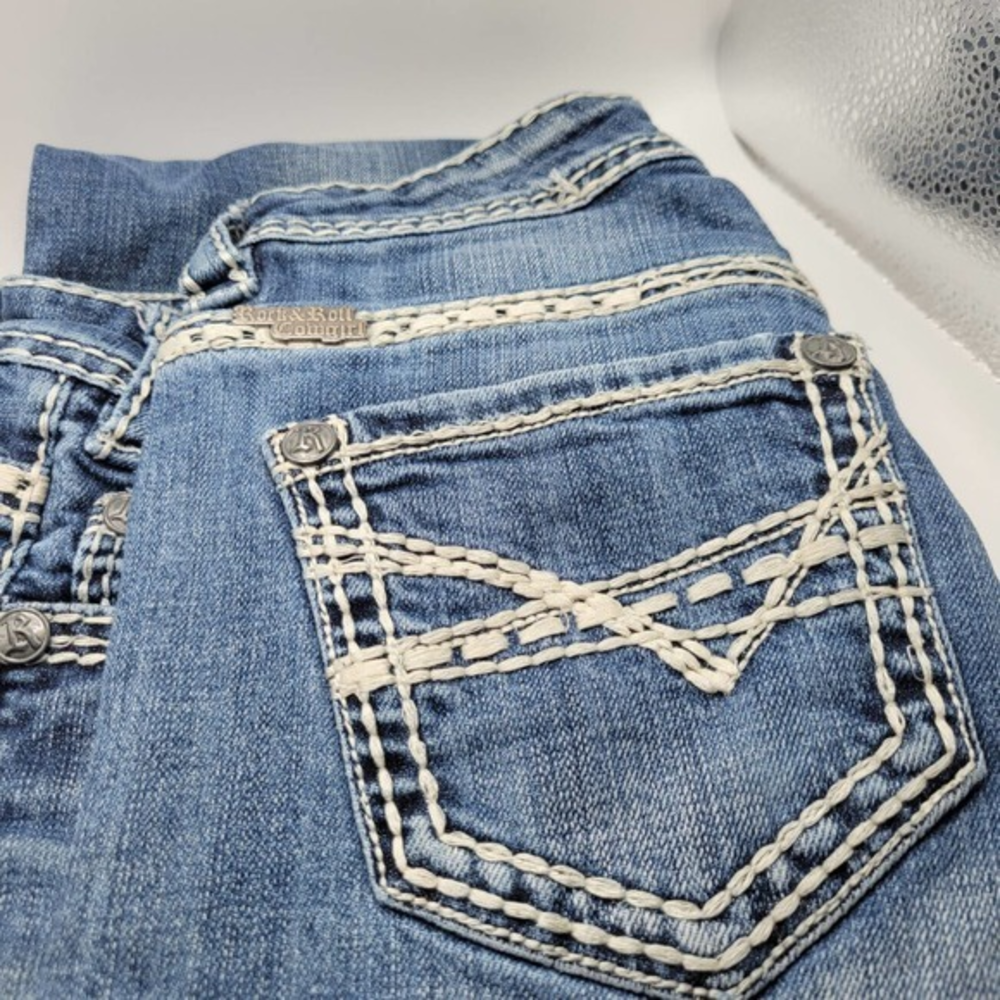 Rock & Roll Size 26x36 Riding Jeans with Pocket‎ Embelishments